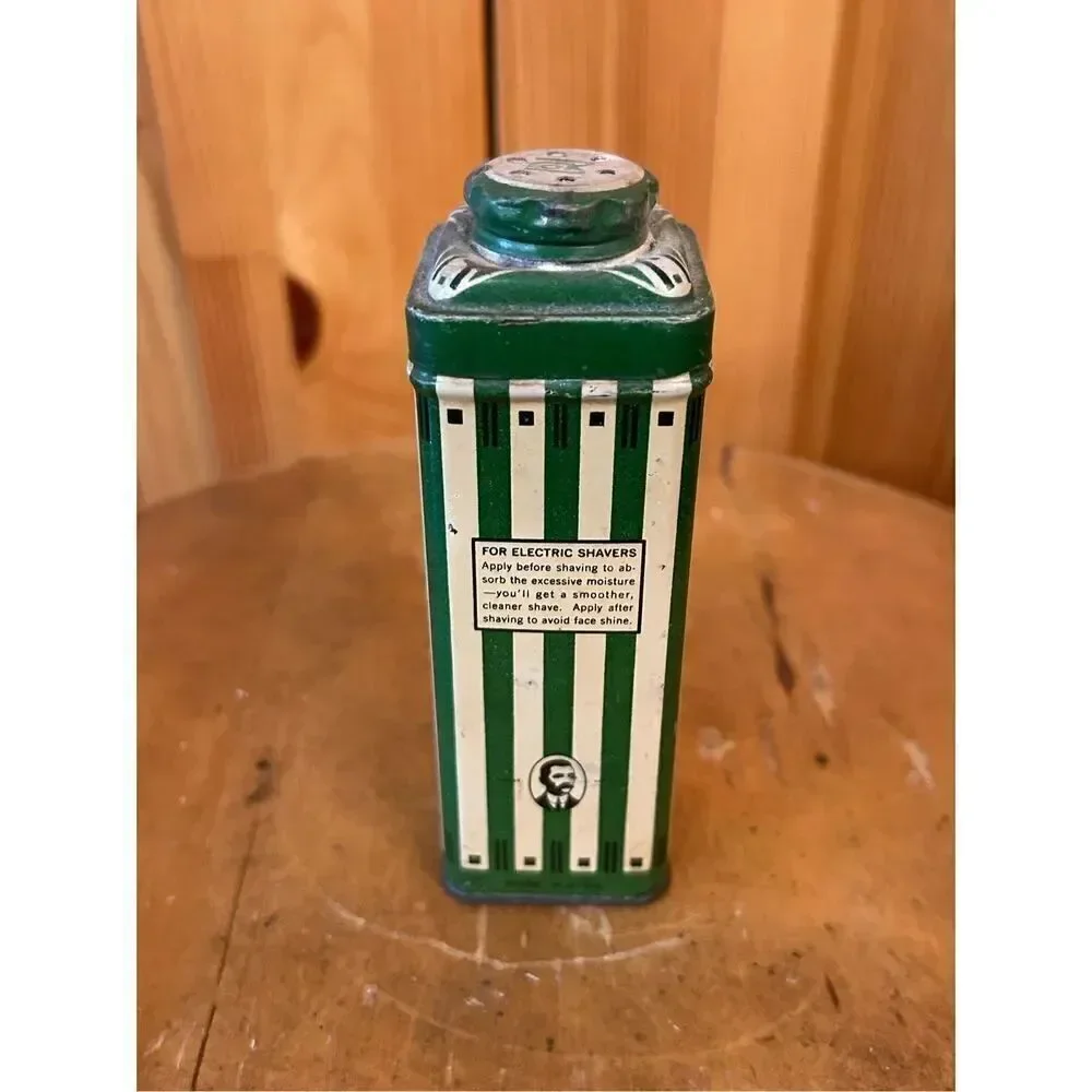 Antique Art Deco Mennen Talcum Powder After Bath Men￼Natural Advertising TIN (82